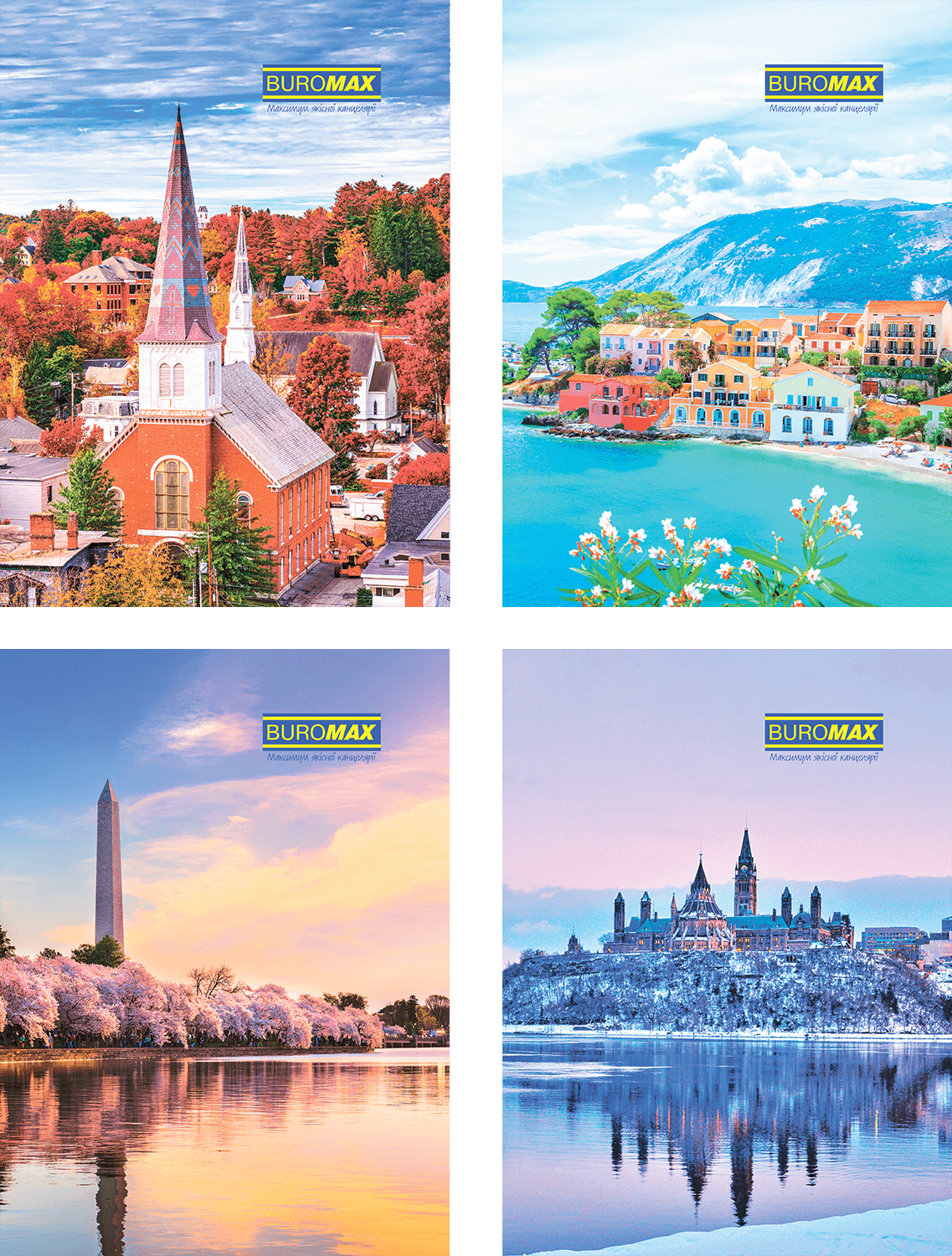 Книга канцелярська А4 96 аркушів клітинка офсет Buromax BM.2408